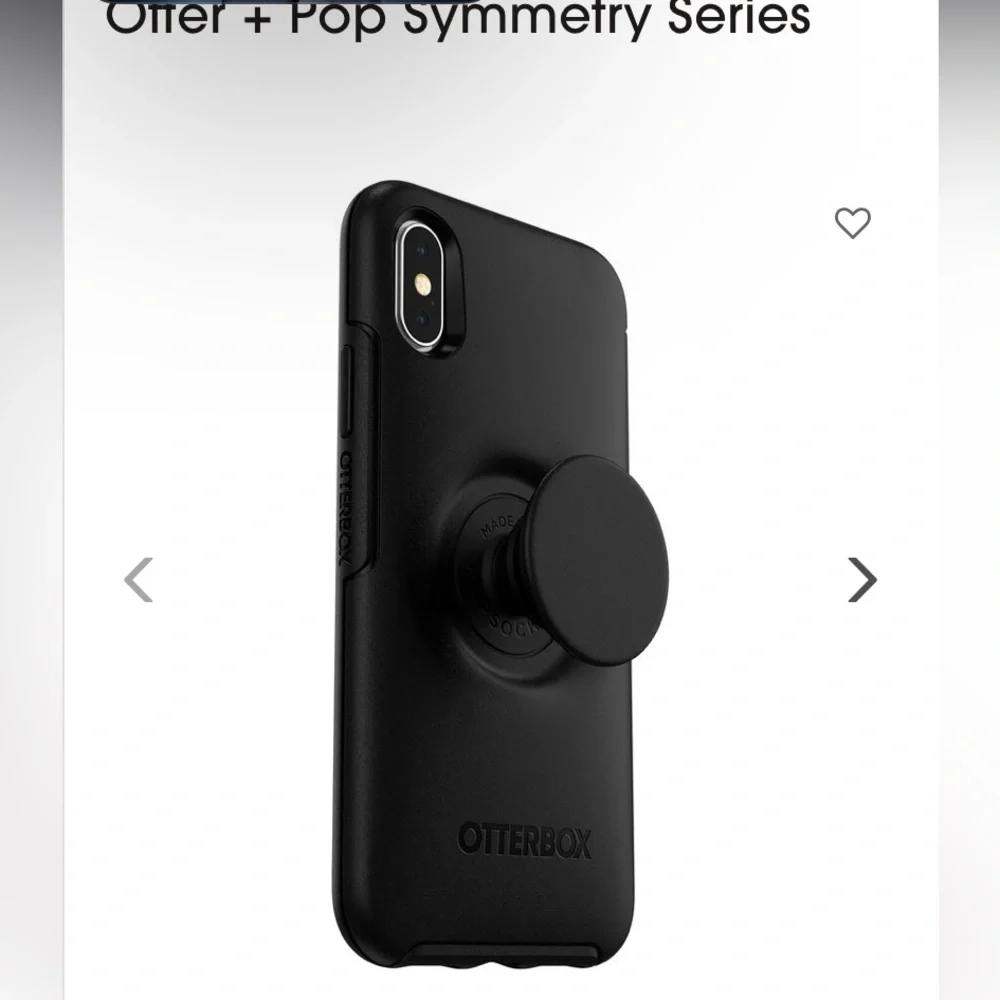Like New Otterbox Case iPhone X/Xs Case Otter+ Pop Socket Symmetry Series Black